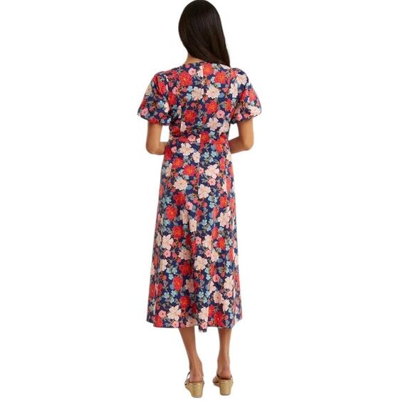 Draper James Julianne Midi Dress Size 6 • Stretch Poplin Floral A-Line Midi - Picture 2 of 16